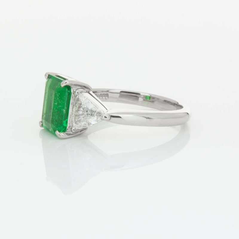 Deja Vu Platinum 2.03ct Emerald & Diamond Ring-Ring-Walker & Hall