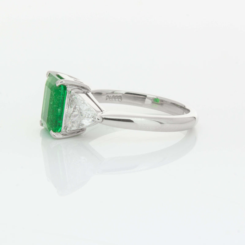 Deja Vu Platinum 2.03ct Emerald & Diamond Ring-Ring-Walker & Hall