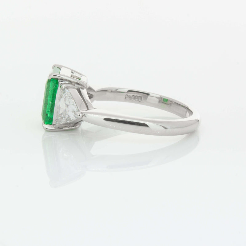 Deja Vu Platinum 2.03ct Emerald & Diamond Ring-Ring-Walker & Hall