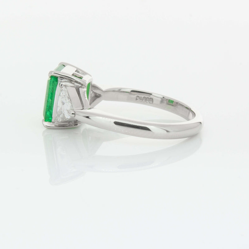 Deja Vu Platinum 2.03ct Emerald & Diamond Ring-Ring-Walker & Hall