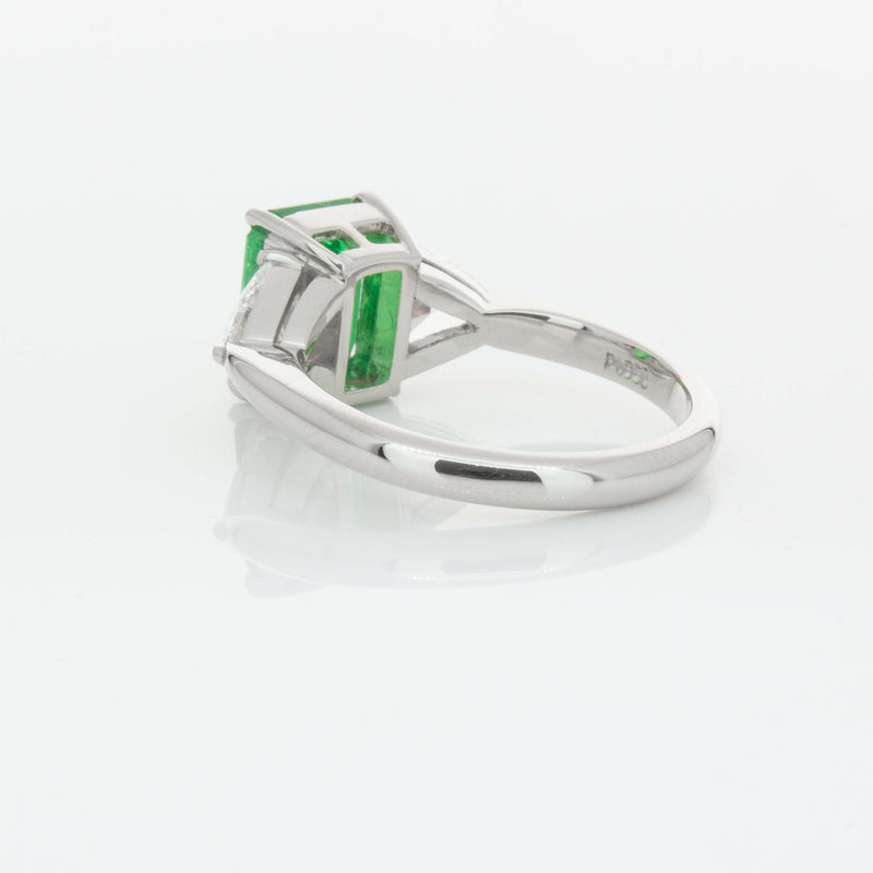 Deja Vu Platinum 2.03ct Emerald & Diamond Ring-Ring-Walker & Hall