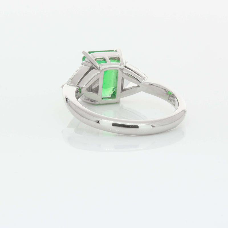 Deja Vu Platinum 2.03ct Emerald & Diamond Ring-Ring-Walker & Hall