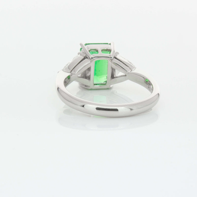 Deja Vu Platinum 2.03ct Emerald & Diamond Ring-Ring-Walker & Hall