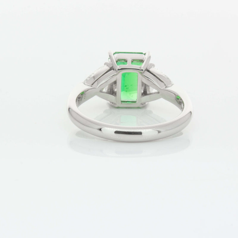 Deja Vu Platinum 2.03ct Emerald & Diamond Ring-Ring-Walker & Hall