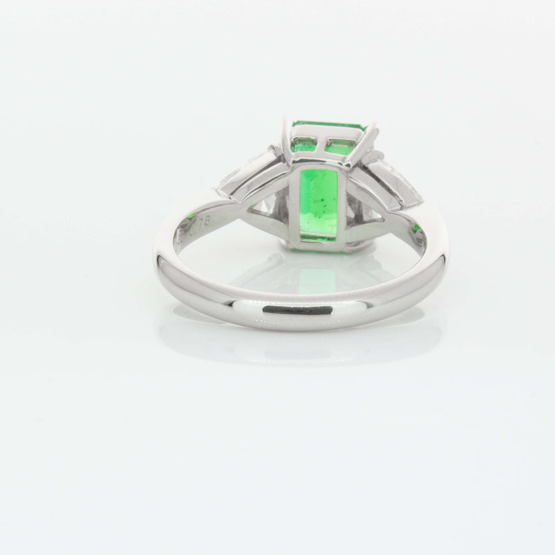 Deja Vu Platinum 2.03ct Emerald & Diamond Ring-Ring-Walker & Hall