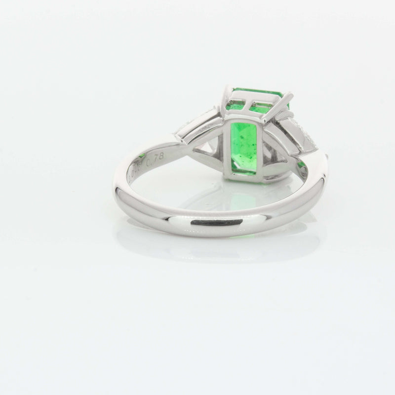 Deja Vu Platinum 2.03ct Emerald & Diamond Ring-Ring-Walker & Hall