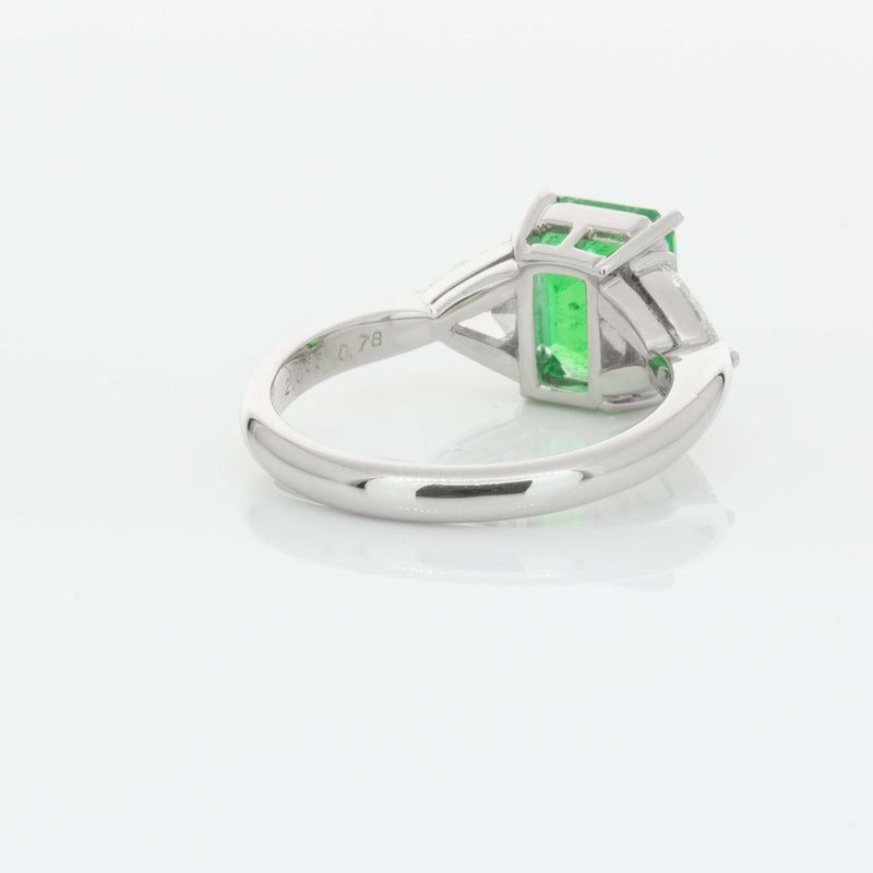 Deja Vu Platinum 2.03ct Emerald & Diamond Ring-Ring-Walker & Hall