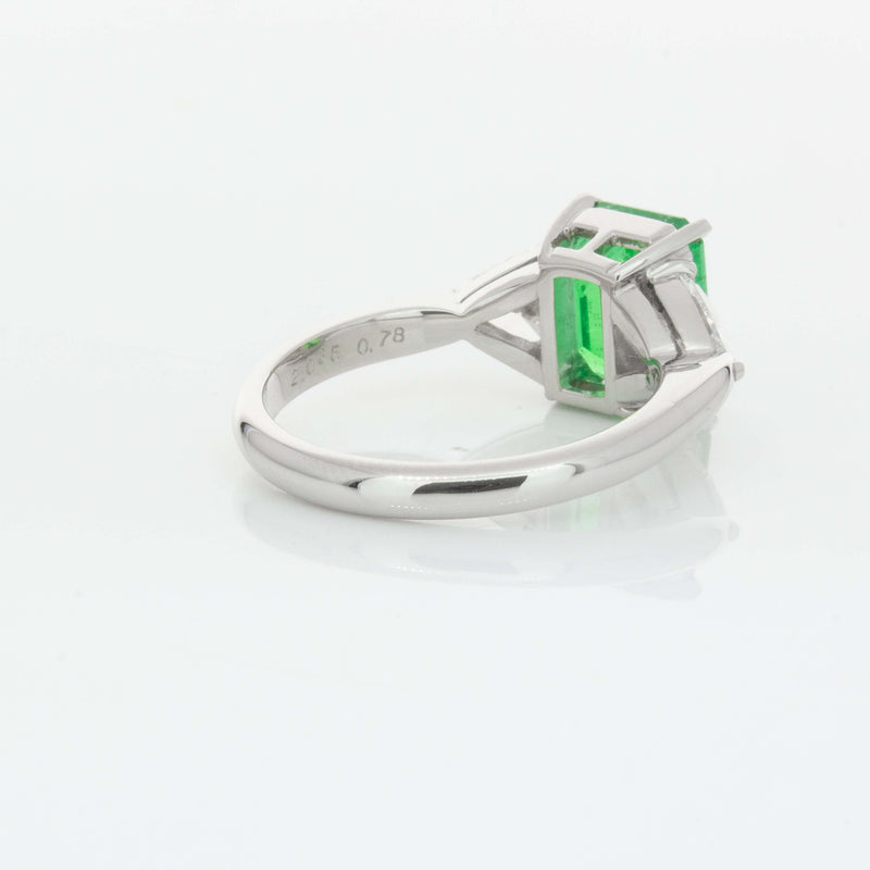 Deja Vu Platinum 2.03ct Emerald & Diamond Ring-Ring-Walker & Hall