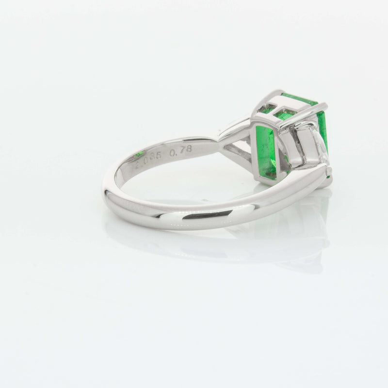 Deja Vu Platinum 2.03ct Emerald & Diamond Ring-Ring-Walker & Hall