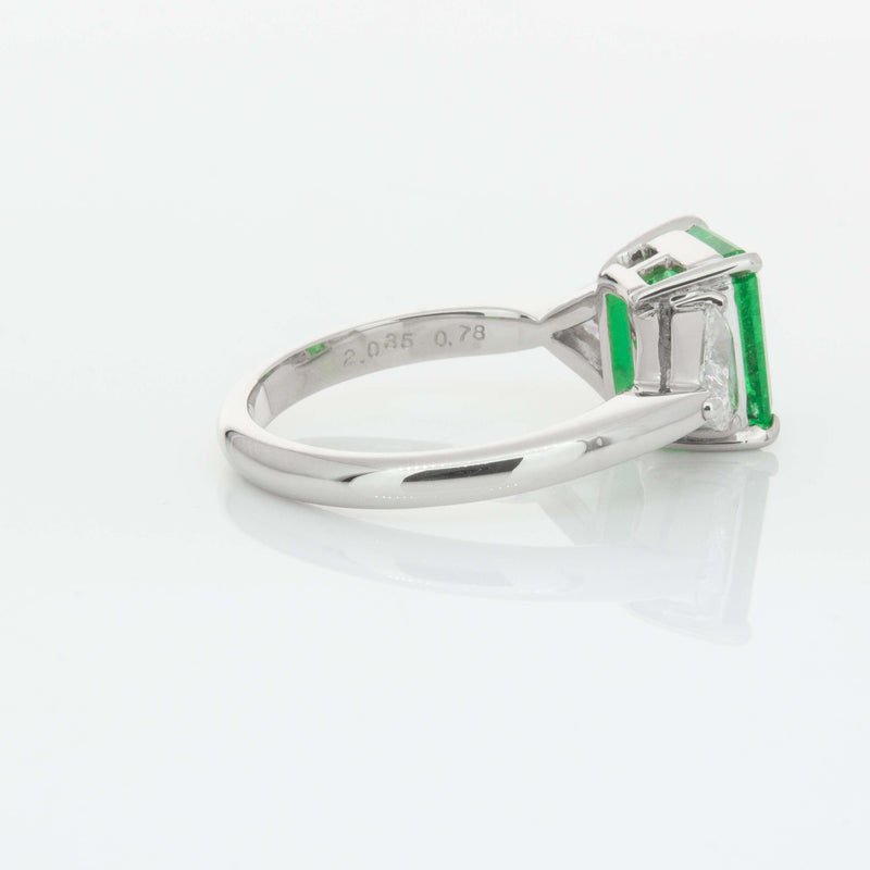 Deja Vu Platinum 2.03ct Emerald & Diamond Ring-Ring-Walker & Hall