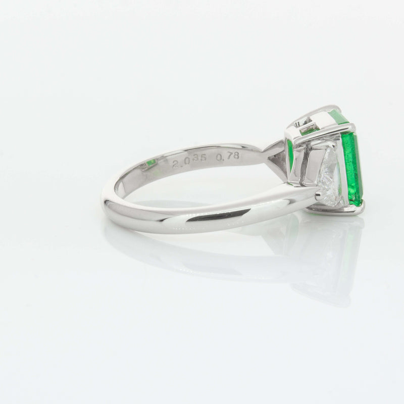 Deja Vu Platinum 2.03ct Emerald & Diamond Ring-Ring-Walker & Hall