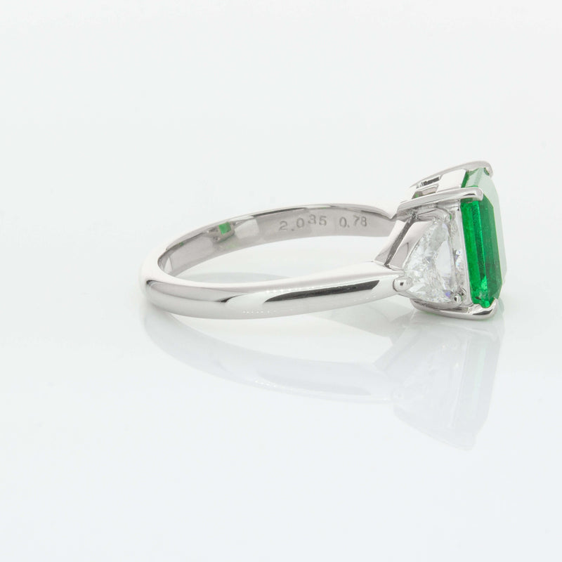 Deja Vu Platinum 2.03ct Emerald & Diamond Ring-Ring-Walker & Hall