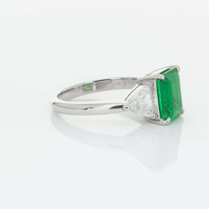 Deja Vu Platinum 2.03ct Emerald & Diamond Ring-Ring-Walker & Hall