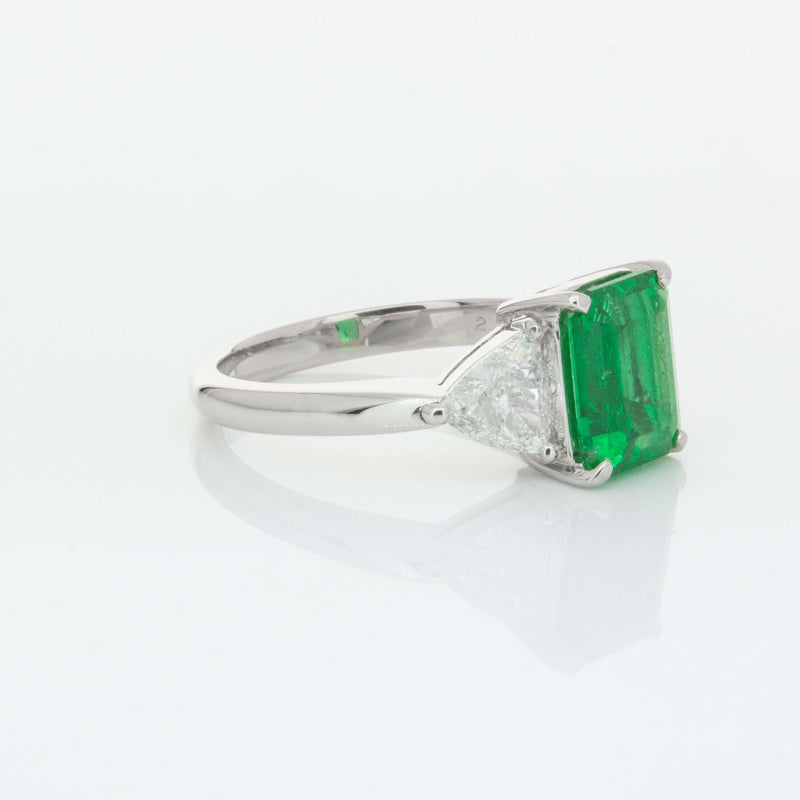 Deja Vu Platinum 2.03ct Emerald & Diamond Ring-Ring-Walker & Hall