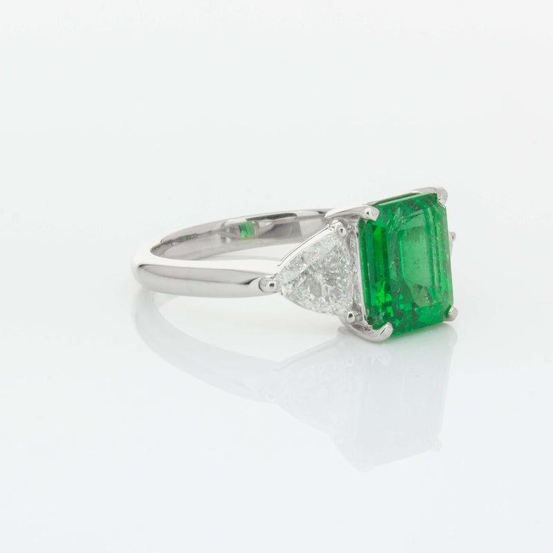 Deja Vu Platinum 2.03ct Emerald & Diamond Ring-Ring-Walker & Hall