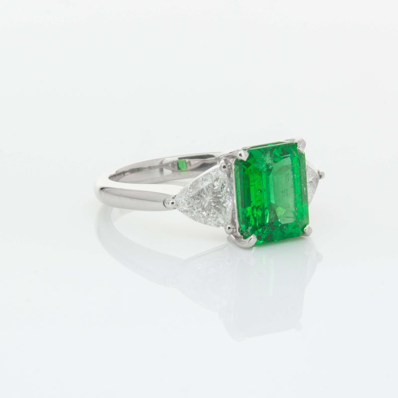 Deja Vu Platinum 2.03ct Emerald & Diamond Ring-Ring-Walker & Hall