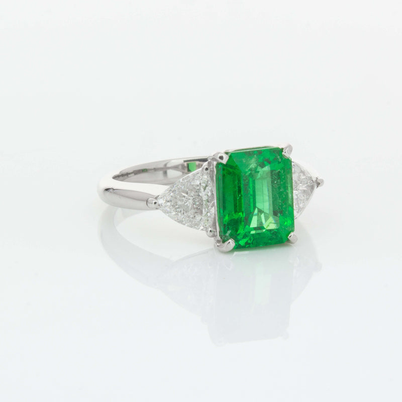 Deja Vu Platinum 2.03ct Emerald & Diamond Ring-Ring-Walker & Hall