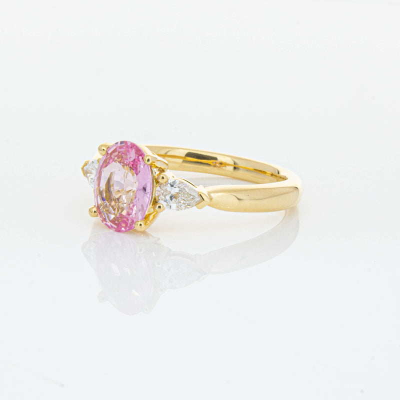 18ct Yellow Gold 1.68ct Pink Sapphire & Diamond Ayla Ring-Ring-Walker & Hall