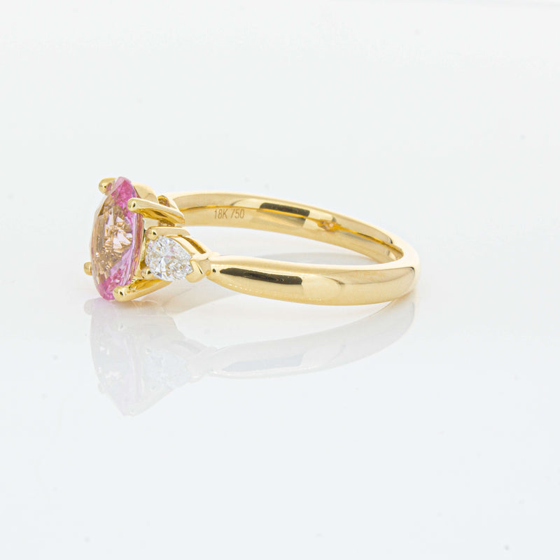 18ct Yellow Gold 1.68ct Pink Sapphire & Diamond Ayla Ring-Ring-Walker & Hall