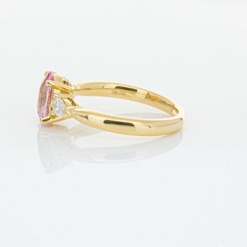 18ct Yellow Gold 1.68ct Pink Sapphire & Diamond Ayla Ring-Ring-Walker & Hall