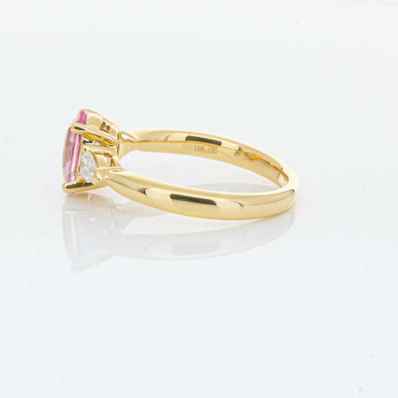18ct Yellow Gold 1.68ct Pink Sapphire & Diamond Ayla Ring-Ring-Walker & Hall