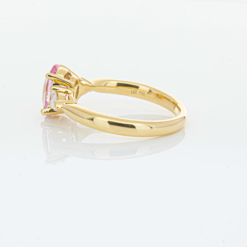 18ct Yellow Gold 1.68ct Pink Sapphire & Diamond Ayla Ring-Ring-Walker & Hall