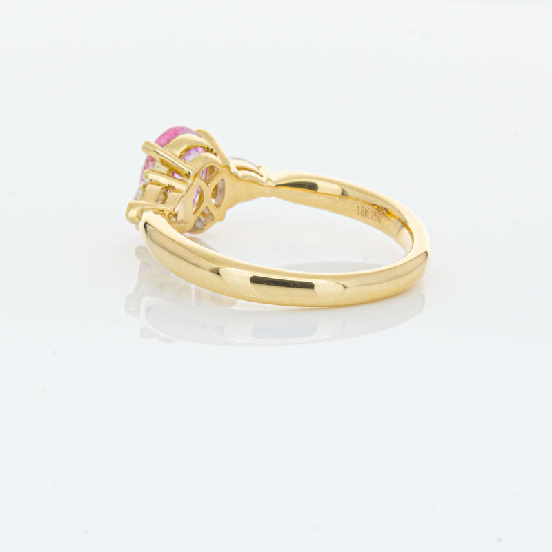 18ct Yellow Gold 1.68ct Pink Sapphire & Diamond Ayla Ring-Ring-Walker & Hall