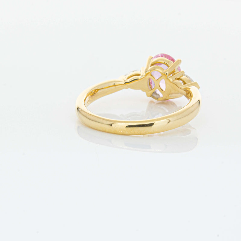 18ct Yellow Gold 1.68ct Pink Sapphire & Diamond Ayla Ring-Ring-Walker & Hall