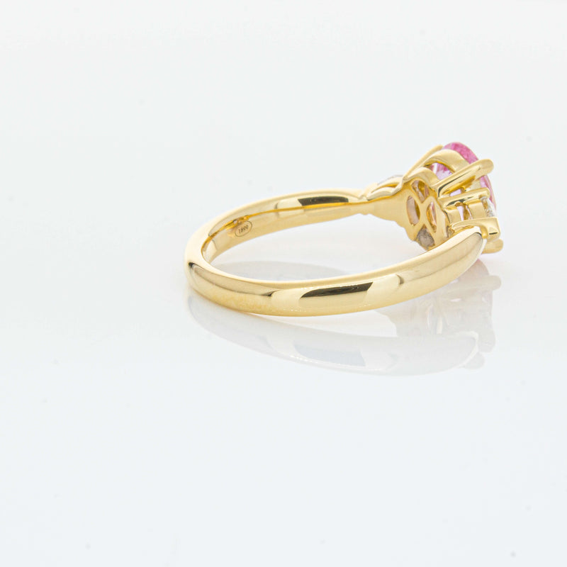 18ct Yellow Gold 1.68ct Pink Sapphire & Diamond Ayla Ring-Ring-Walker & Hall