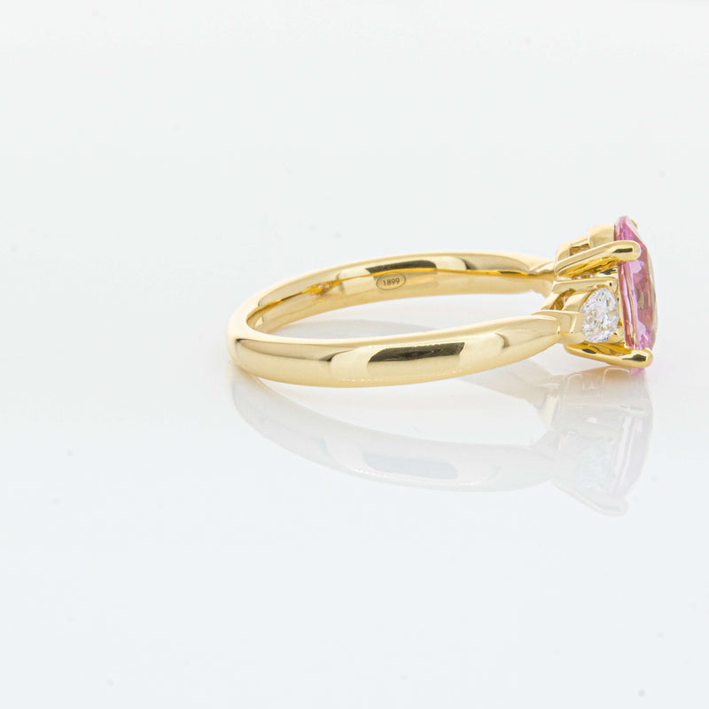 18ct Yellow Gold 1.68ct Pink Sapphire & Diamond Ayla Ring-Ring-Walker & Hall