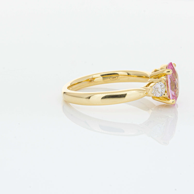 18ct Yellow Gold 1.68ct Pink Sapphire & Diamond Ayla Ring-Ring-Walker & Hall