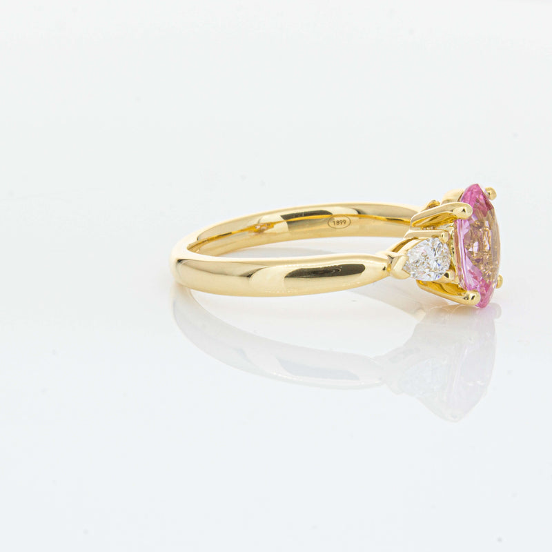 18ct Yellow Gold 1.68ct Pink Sapphire & Diamond Ayla Ring-Ring-Walker & Hall