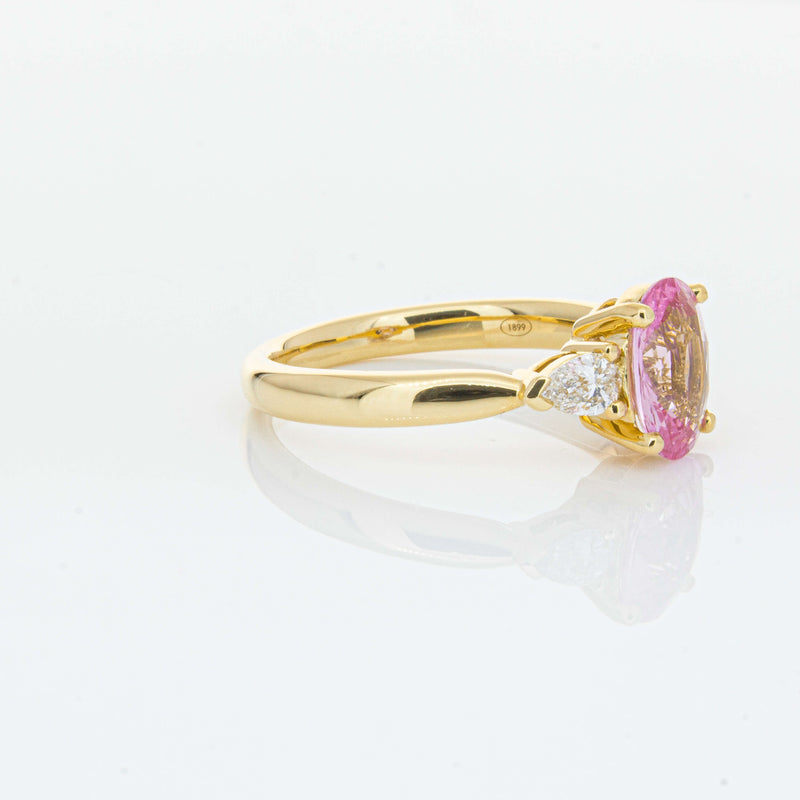 18ct Yellow Gold 1.68ct Pink Sapphire & Diamond Ayla Ring-Ring-Walker & Hall