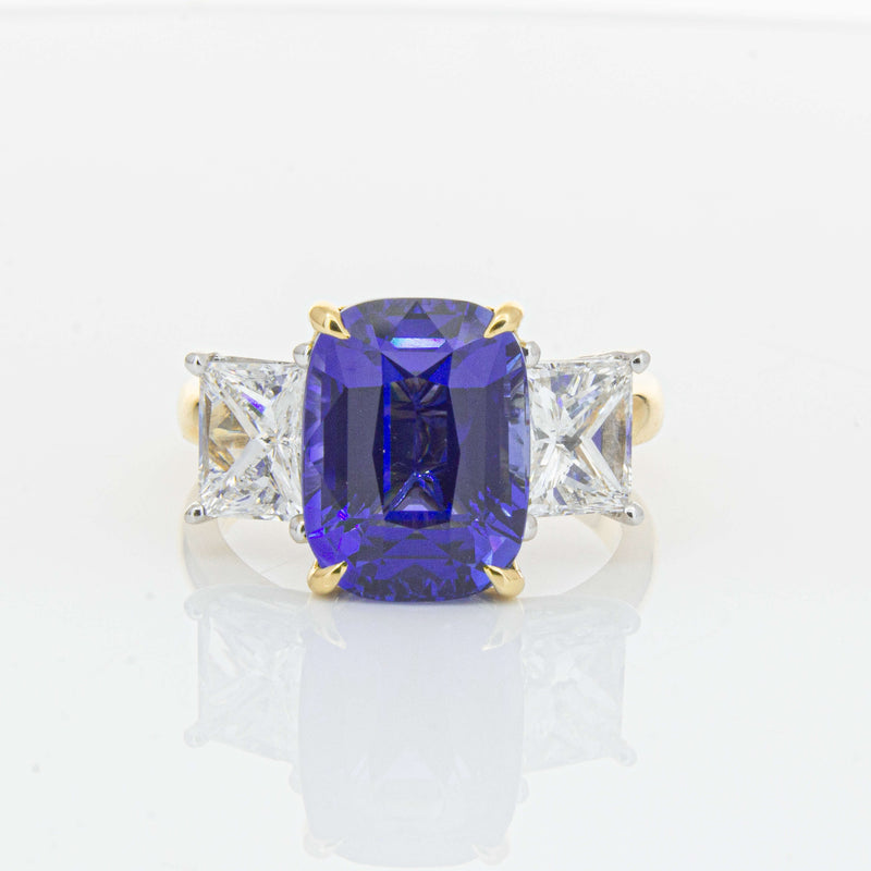 18ct Yellow Gold 8.03ct Sapphire & Diamond Ring-Ring-Walker & Hall