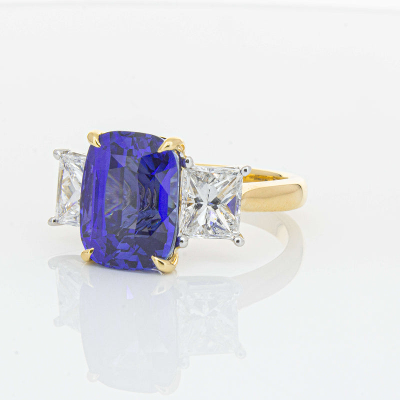 18ct Yellow Gold 8.03ct Sapphire & Diamond Ring-Ring-Walker & Hall