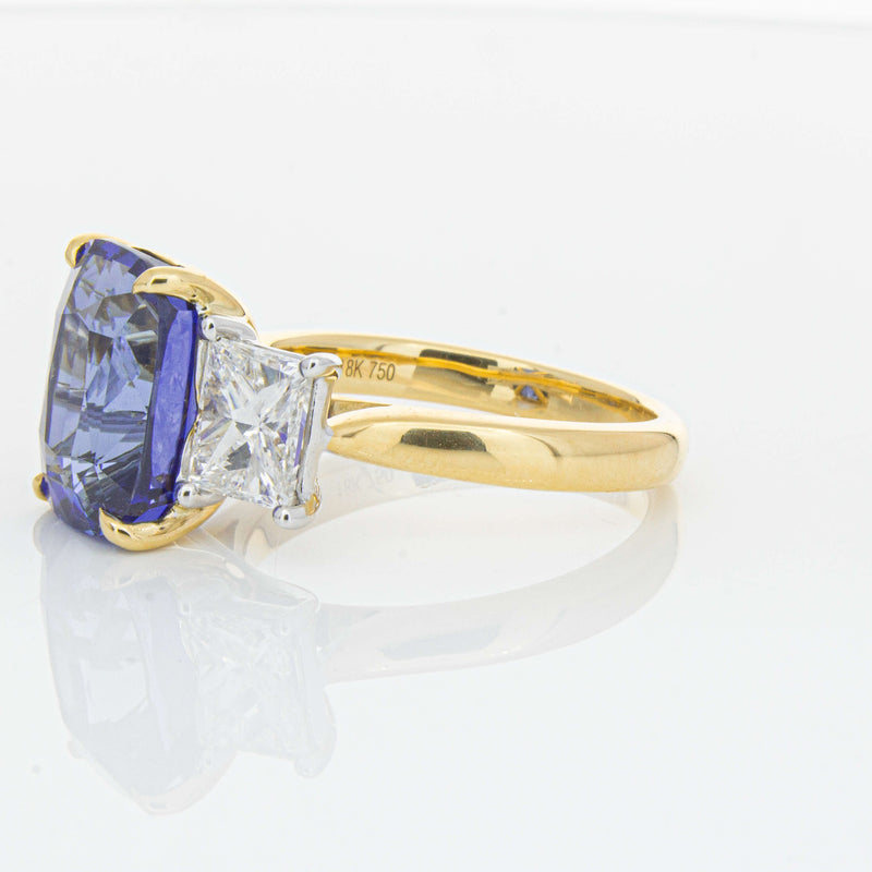 18ct Yellow Gold 8.03ct Sapphire & Diamond Ring-Ring-Walker & Hall