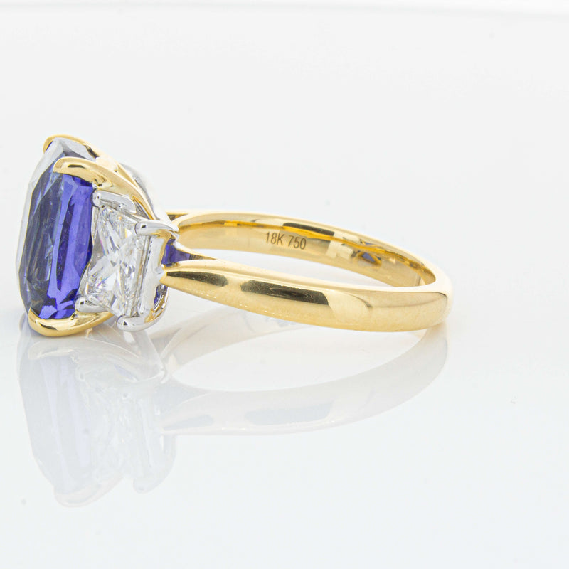 18ct Yellow Gold 8.03ct Sapphire & Diamond Ring-Ring-Walker & Hall