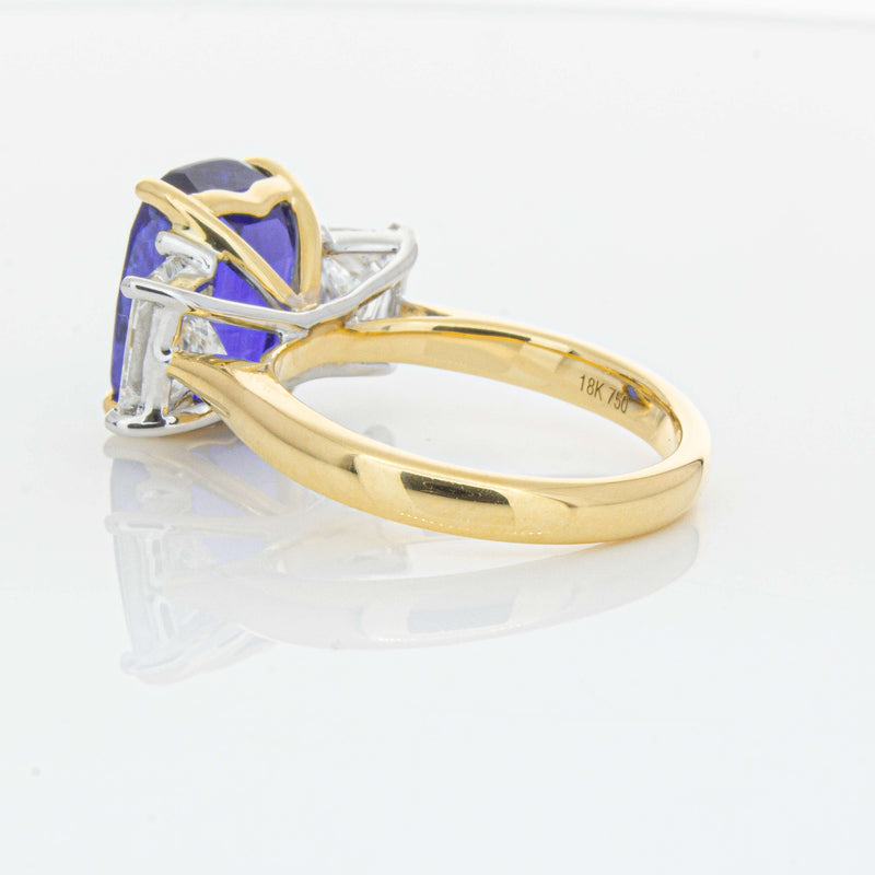 18ct Yellow Gold 8.03ct Sapphire & Diamond Ring-Ring-Walker & Hall