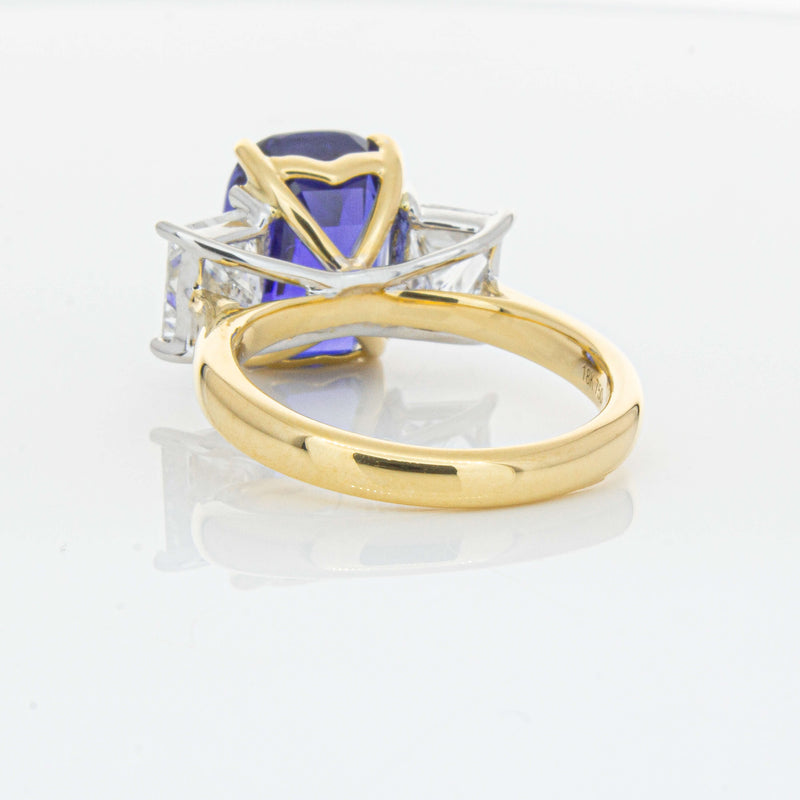 18ct Yellow Gold 8.03ct Sapphire & Diamond Ring-Ring-Walker & Hall