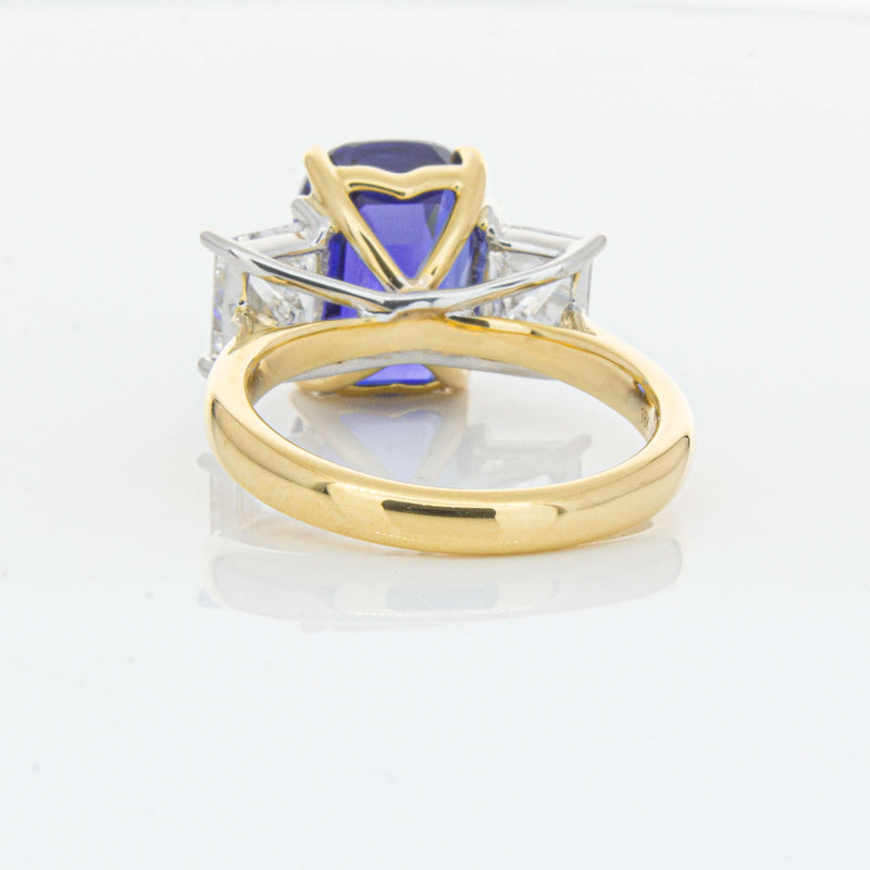 18ct Yellow Gold 8.03ct Sapphire & Diamond Ring-Ring-Walker & Hall