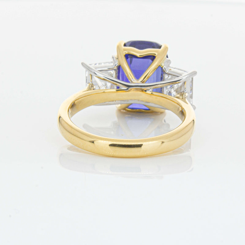 18ct Yellow Gold 8.03ct Sapphire & Diamond Ring-Ring-Walker & Hall