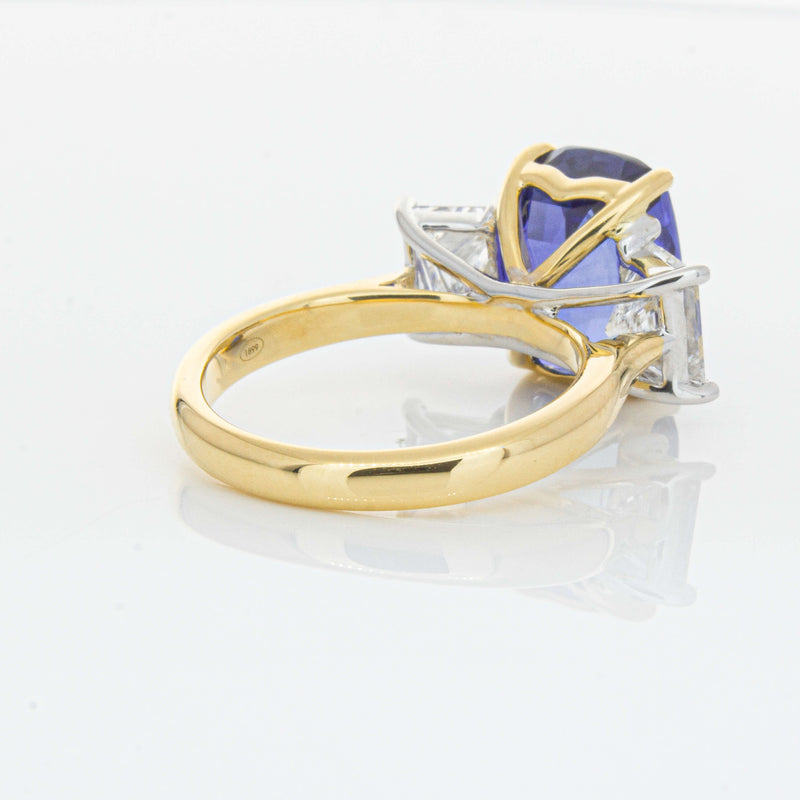 18ct Yellow Gold 8.03ct Sapphire & Diamond Ring-Ring-Walker & Hall