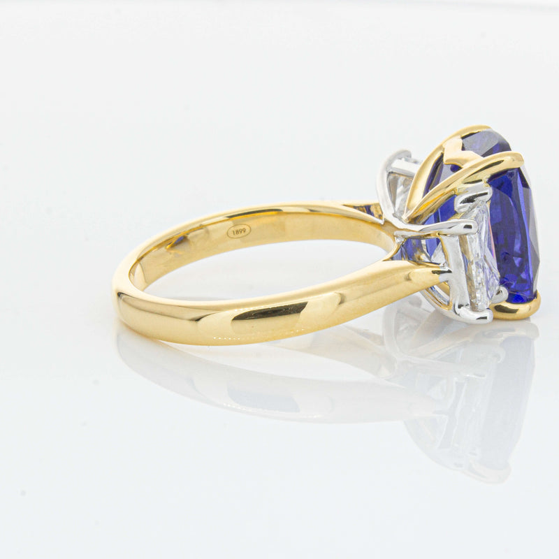 18ct Yellow Gold 8.03ct Sapphire & Diamond Ring-Ring-Walker & Hall