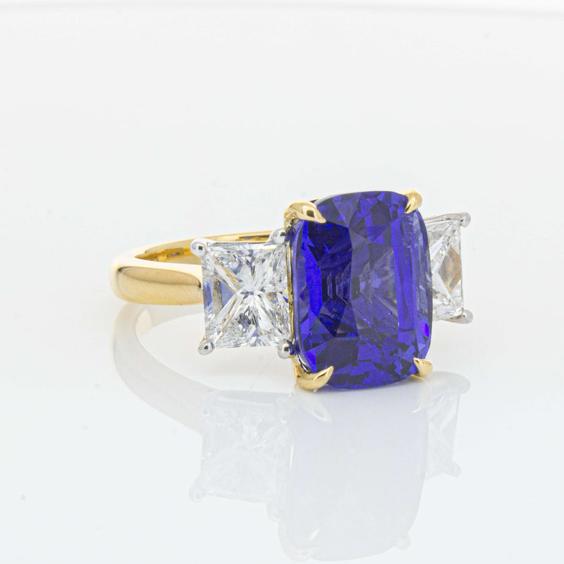 18ct Yellow Gold 8.03ct Sapphire & Diamond Ring-Ring-Walker & Hall