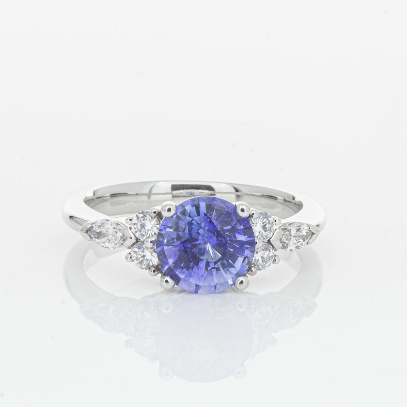 18ct White Gold 1.80ct Sapphire & Diamond Oriana Ring-Ring-Walker & Hall
