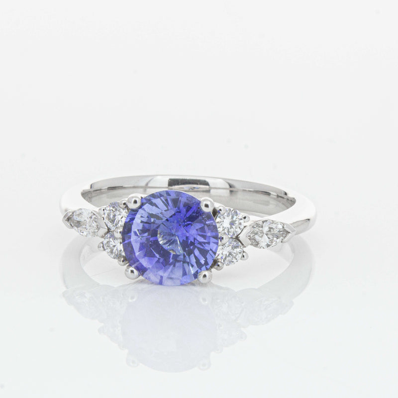 18ct White Gold 1.80ct Sapphire & Diamond Oriana Ring-Ring-Walker & Hall