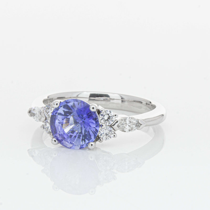 18ct White Gold 1.80ct Sapphire & Diamond Oriana Ring-Ring-Walker & Hall