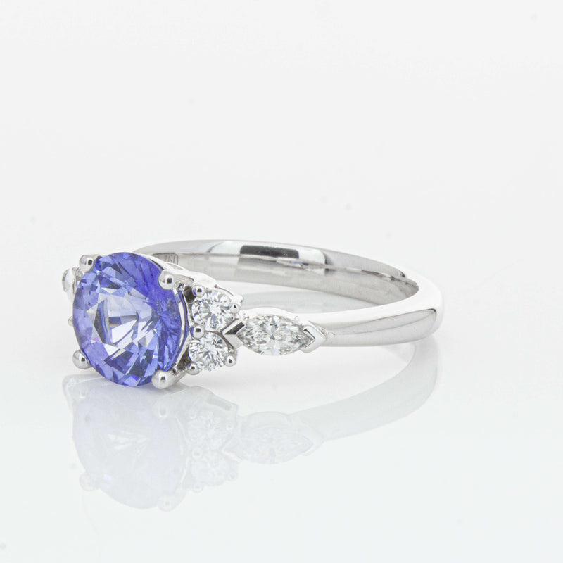 18ct White Gold 1.80ct Sapphire & Diamond Oriana Ring-Ring-Walker & Hall