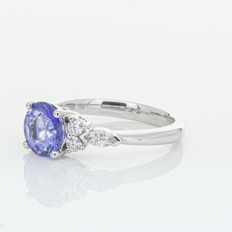 18ct White Gold 1.80ct Sapphire & Diamond Oriana Ring-Ring-Walker & Hall