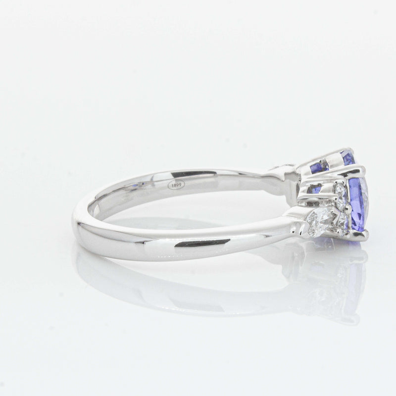 18ct White Gold 1.80ct Sapphire & Diamond Oriana Ring-Ring-Walker & Hall